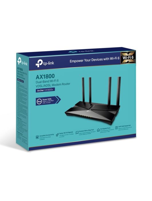 TP-Link Archer VX1800v AX1800 Dual-Band Wi-Fi 6 VDSL/ADSL Modem Router
