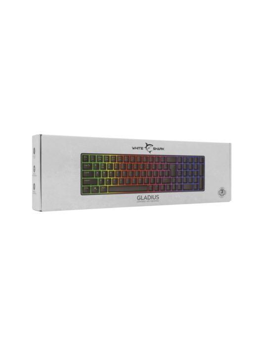 White Shark GK-001114B Gladius RGB Gaming keyboard Black US
