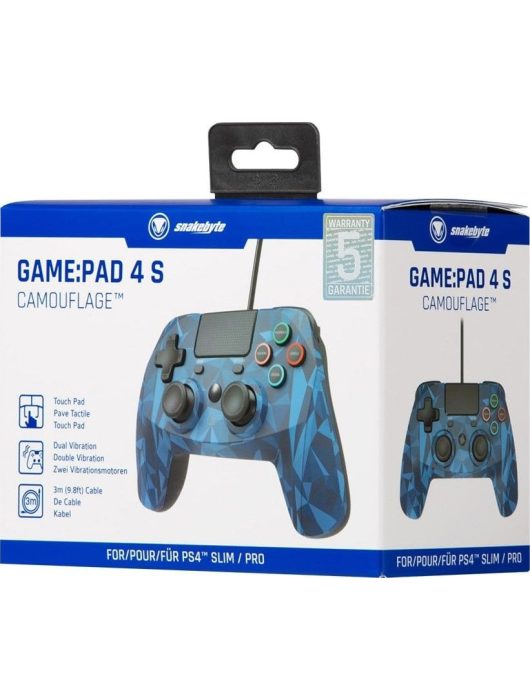 snakebyte Game:Pad 4 S USB Gamepad Camo Blue