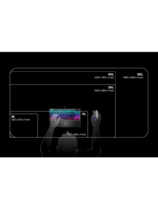 Steelseries QCK Prism Cloth 5XL Gaming Egérpad Black
