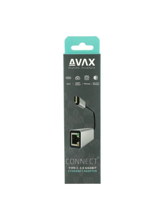 Avax AD604 CONNECT+ Type C 3.0 - Gigabit Ethernet adapter alumínium
