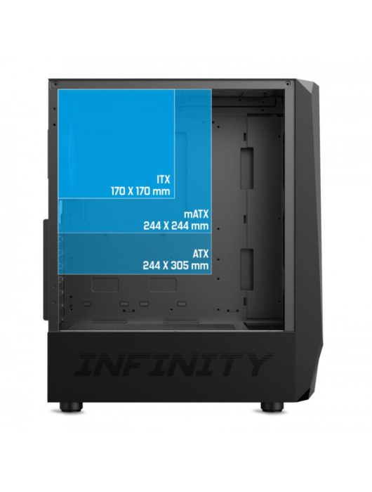 Spirit Of Gamer Intinity Dark Tempered Glass Black