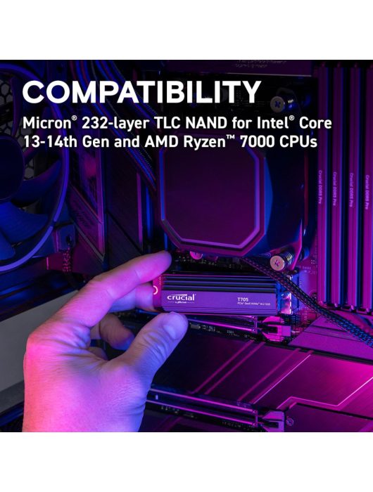 Crucial 2TB M.2 2280 NVMe T705 with Heatsink
