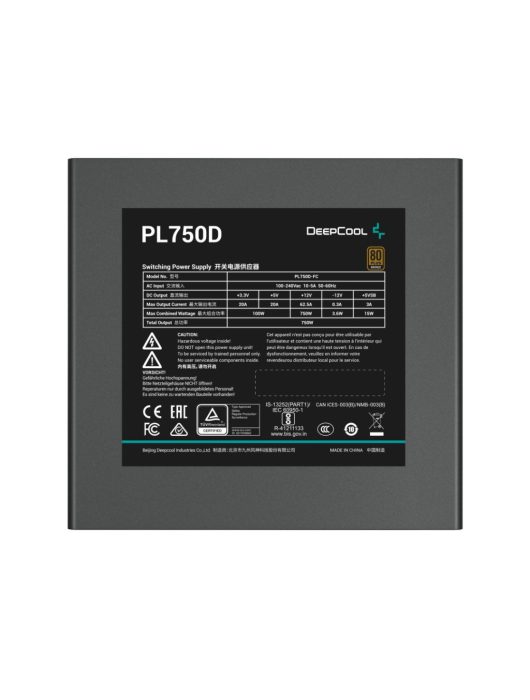 DeepCool 750W 80+ Bronze PL750D