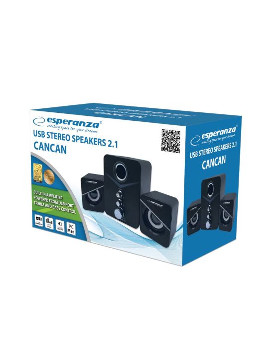 Esperanza Cancan USB 2.1 Speakers Black