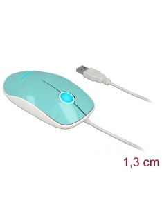DeLock Optical 3-button LED Mouse USB Type-A Turquoise