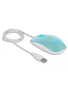 DeLock Optical 3-button LED Mouse USB Type-A Turquoise