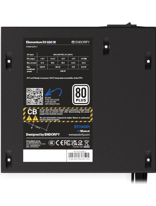 Endorfy 550W 80+ Elementum E5