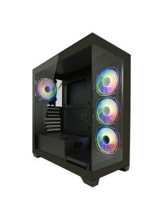 LC Power 715W Seamless Pale X Tempered Glass Black