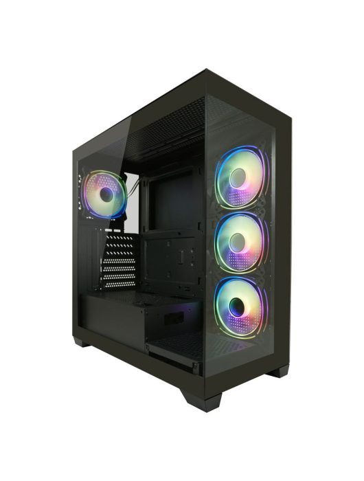 LC Power 715W Seamless Pale X Tempered Glass Black