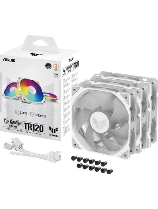 Asus TUF Gaming TR120 ARGB Triple Pack White