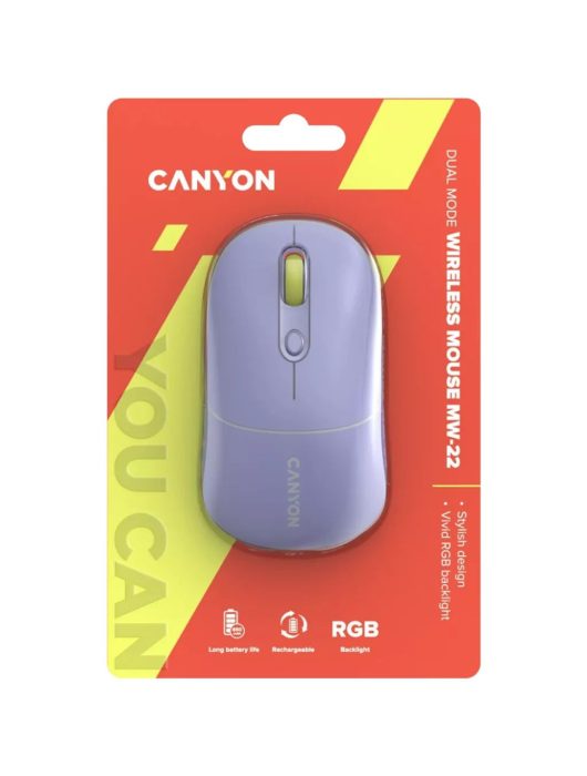 Canyon CNS-CMSW22ML Wireless Bluetooth Mouse Lavender