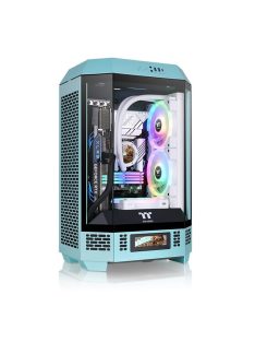 Thermaltake The Tower 300 Tempered Glass Turquoise Blue