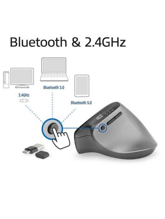 ACT A5155 Ergonomic Wireless Bluetooth Mouse Black