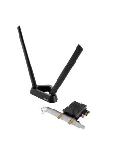   Asus PCE-BE92BT WiFi 7 PCI-E Adapter with 2 external antennas and magnetized base