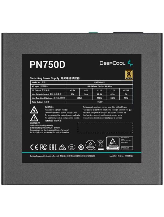 DeepCool 750W 80+ Gold PN750-D