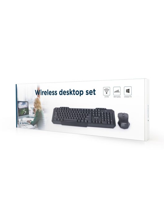 Gembird KBS-WM-02 Wireless Keyboard Combo Black US