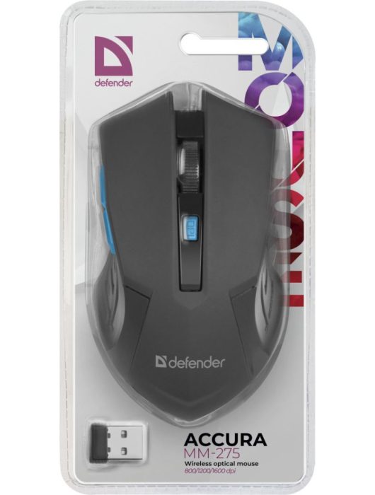 Defender RF Accura MM-275 Wireless Mouse Black/Blue