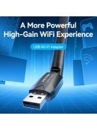 Vention KDTB0 AC650 USB Wi-Fi Dual Band Network Adapter With High Gain Antenna Black