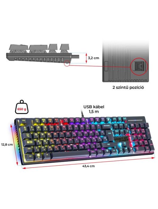 Spirit Of Gamer XPERT K250 Mechanical Keyboard Black HU
