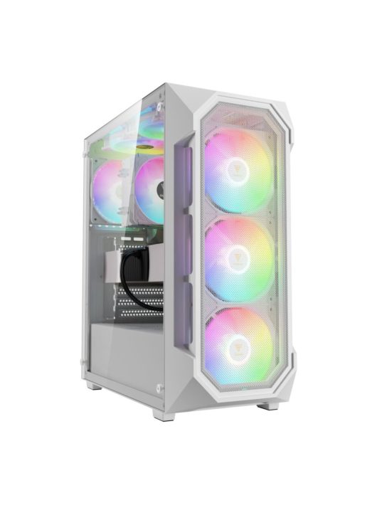 Gamdias Aura GC1 Elite WH ARGB Tempered Glass White