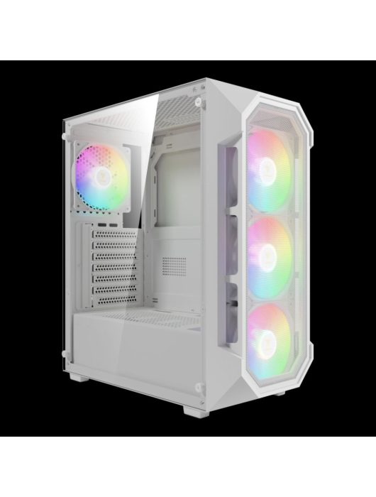 Gamdias Aura GC1 Elite WH ARGB Tempered Glass White