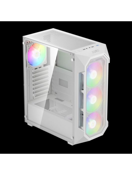 Gamdias Aura GC1 Elite WH ARGB Tempered Glass White
