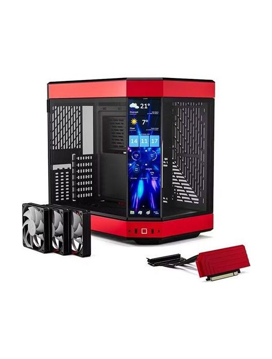 HYTE Y60 Tempered Glass Black Cherry + Y60 DIY LCD panel