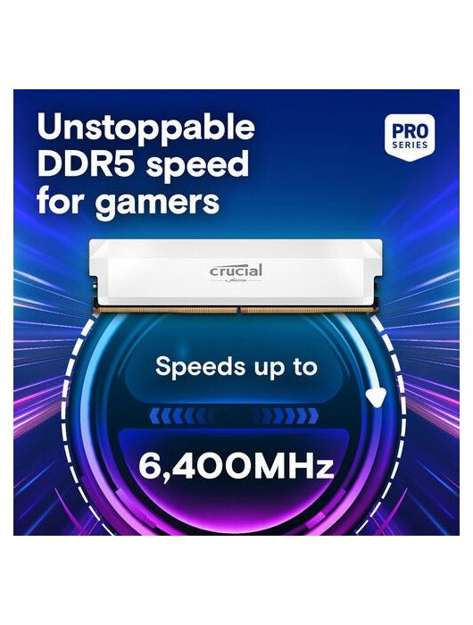 Crucial 32GB DDR5 6400MHz Kit(2x16GB) Pro White