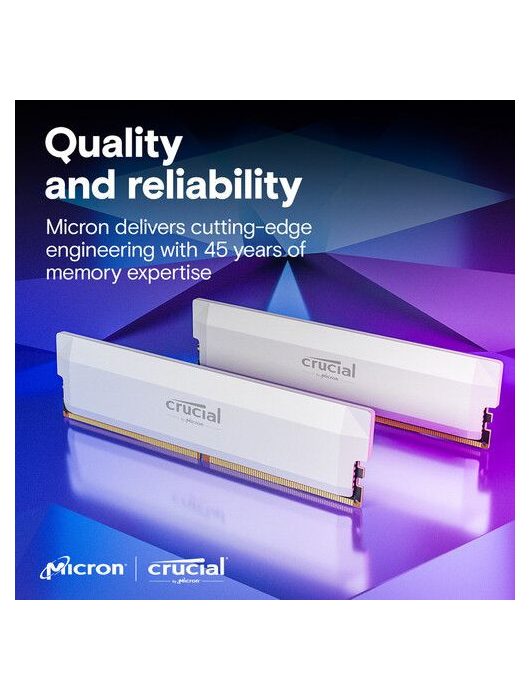 Crucial 32GB DDR5 6400MHz Kit(2x16GB) Pro White