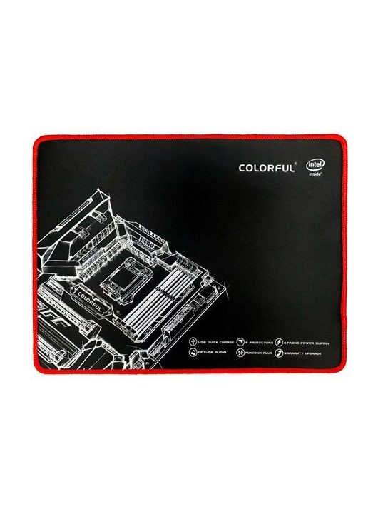 Colorful Small Gaming Egérpad Black