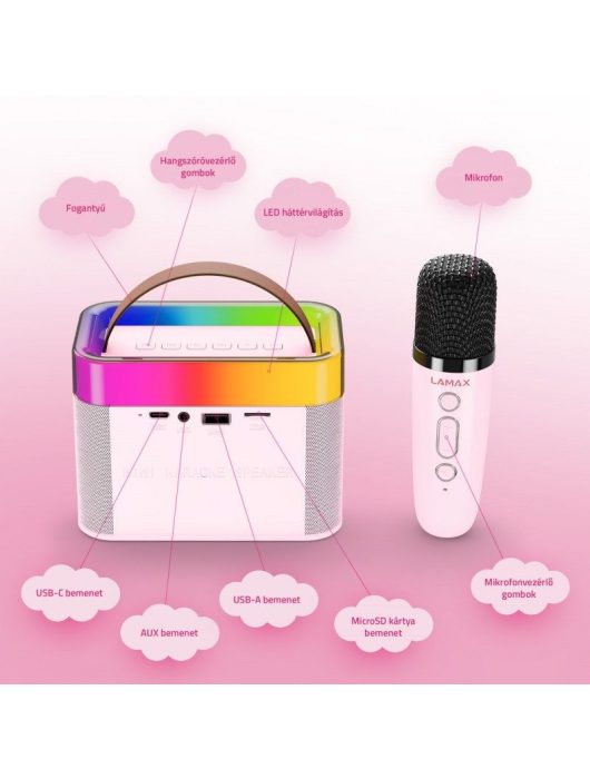 Lamax KaraokeKid1 Bluetooth Speaker Pink
