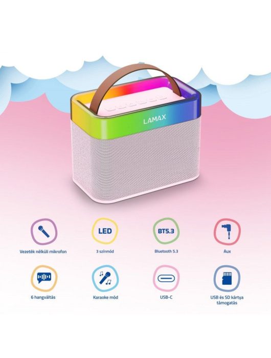Lamax KaraokeKid1 Bluetooth Speaker Pink