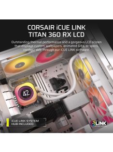 Corsair iCUE LINK TITAN 360 RX LCD Liquid CPU Cooler White