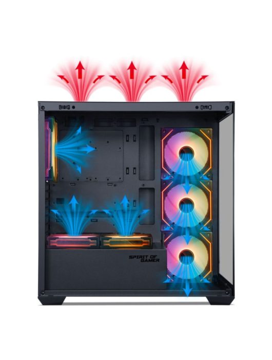 Spirit Of Gamer Spark RGB Tempered Glass Dark