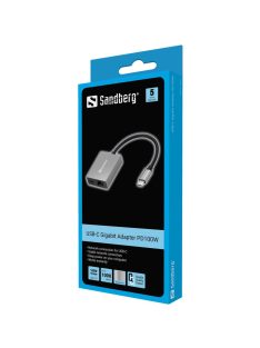 Sandberg USB-C Gigabit Adapter Aluminum Silver