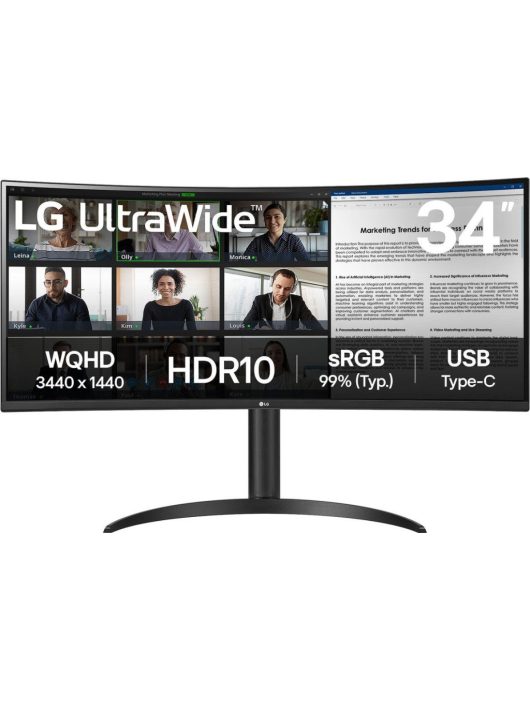 LG 34" 34WR55QK-B LED