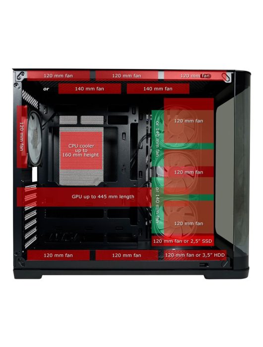 LC Power Gaming 8001B Tempered Glass Pro-Storm Dark