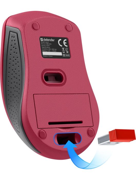 Defender Accura MM-935 Wireless Mouse Red/Black