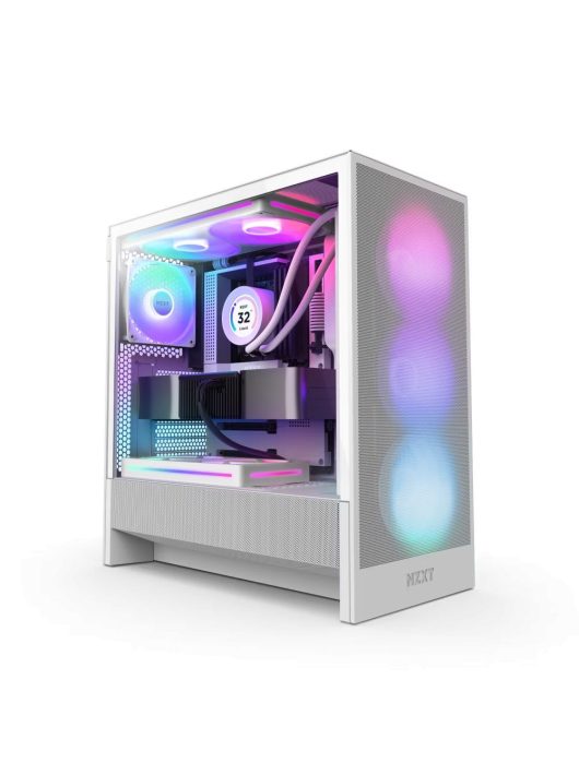 NZXT H5 Flow RGB (2024) Tempered Glass White