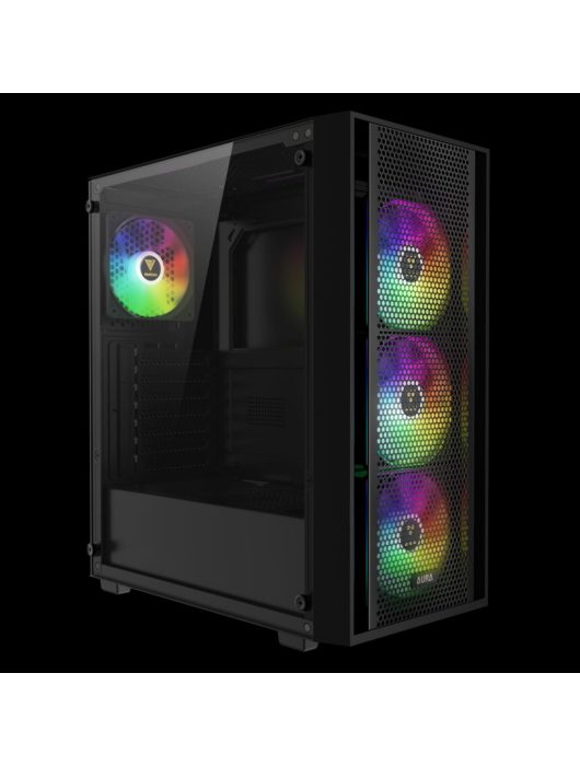 Gamdias Aura GC2 Elite ARGB Tempered Glass Black