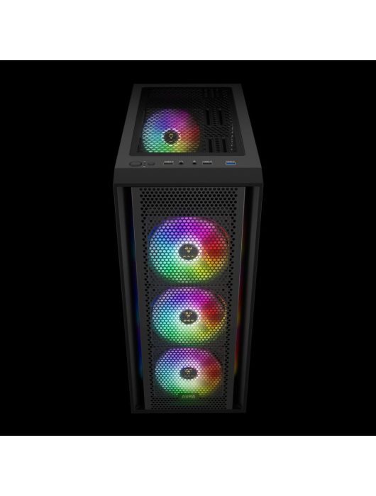 Gamdias Aura GC2 Elite ARGB Tempered Glass Black