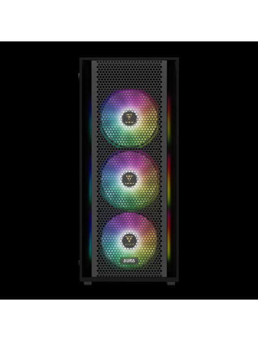 Gamdias Aura GC2 Elite ARGB Tempered Glass Black