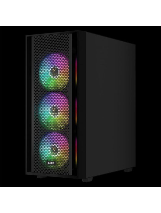 Gamdias Aura GC2 Elite ARGB Tempered Glass Black