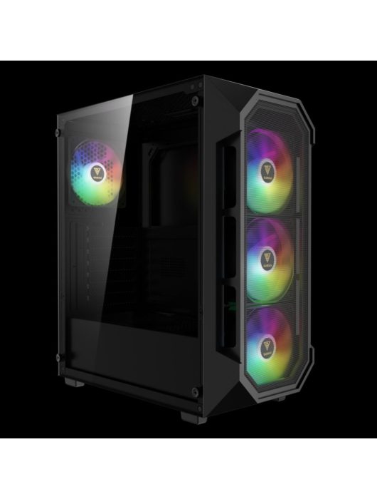 Gamdias Aura GC1 Elite ARGB Tempered Glass Black