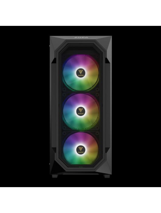 Gamdias Aura GC1 Elite ARGB Tempered Glass Black