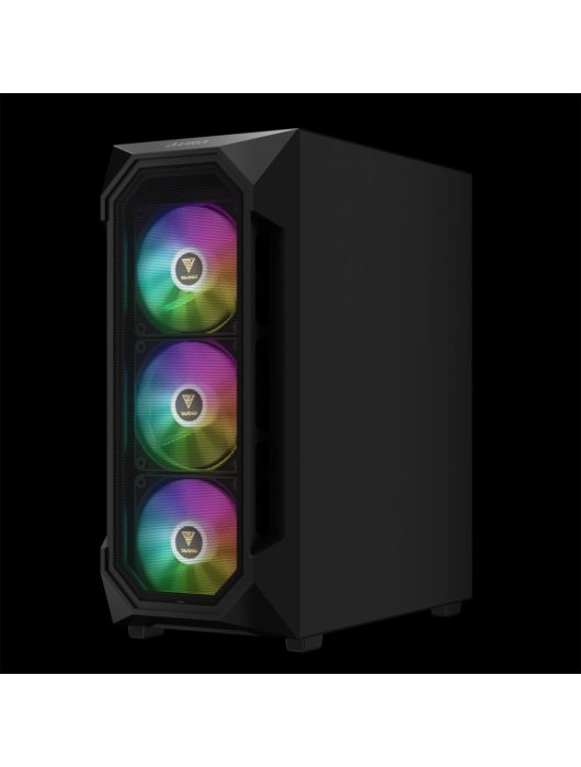 Gamdias Aura GC1 Elite ARGB Tempered Glass Black