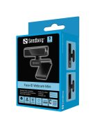 Sandberg Face-ID Webcam Webkamera Black