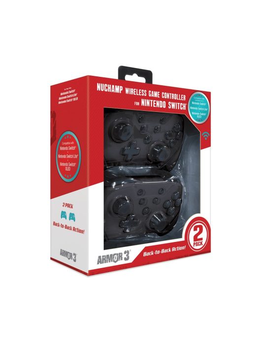 ARMOR3 NuChamp Nintendo Switch Gamepad Black (2pack)