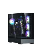 Zalman P40 Prism RGB Tempered Glass Black